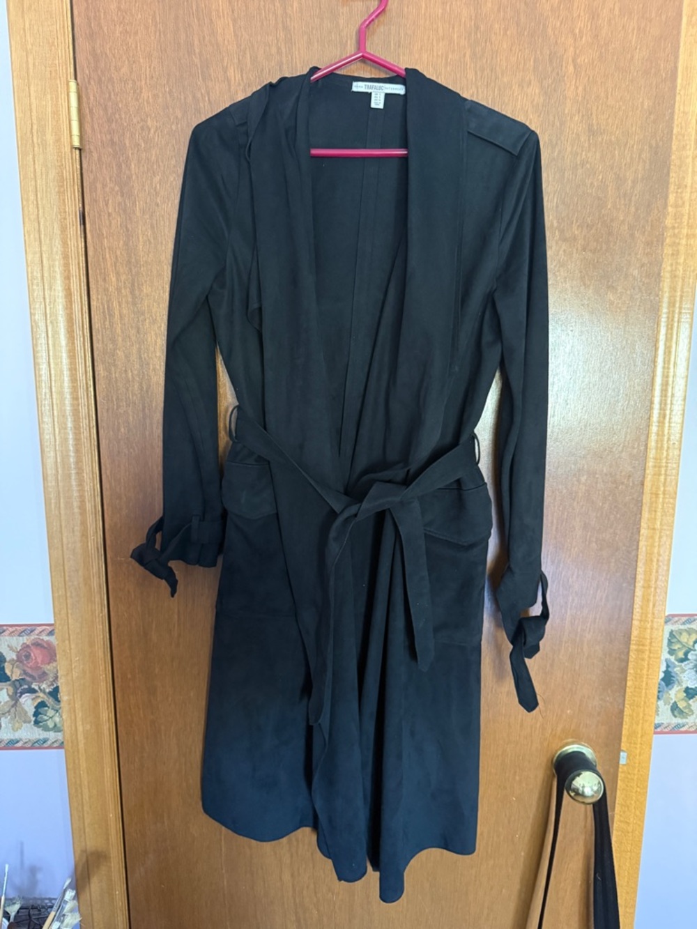 Zara Black Suede Trench Coat